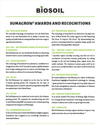 SumaGrow Awards and Publications